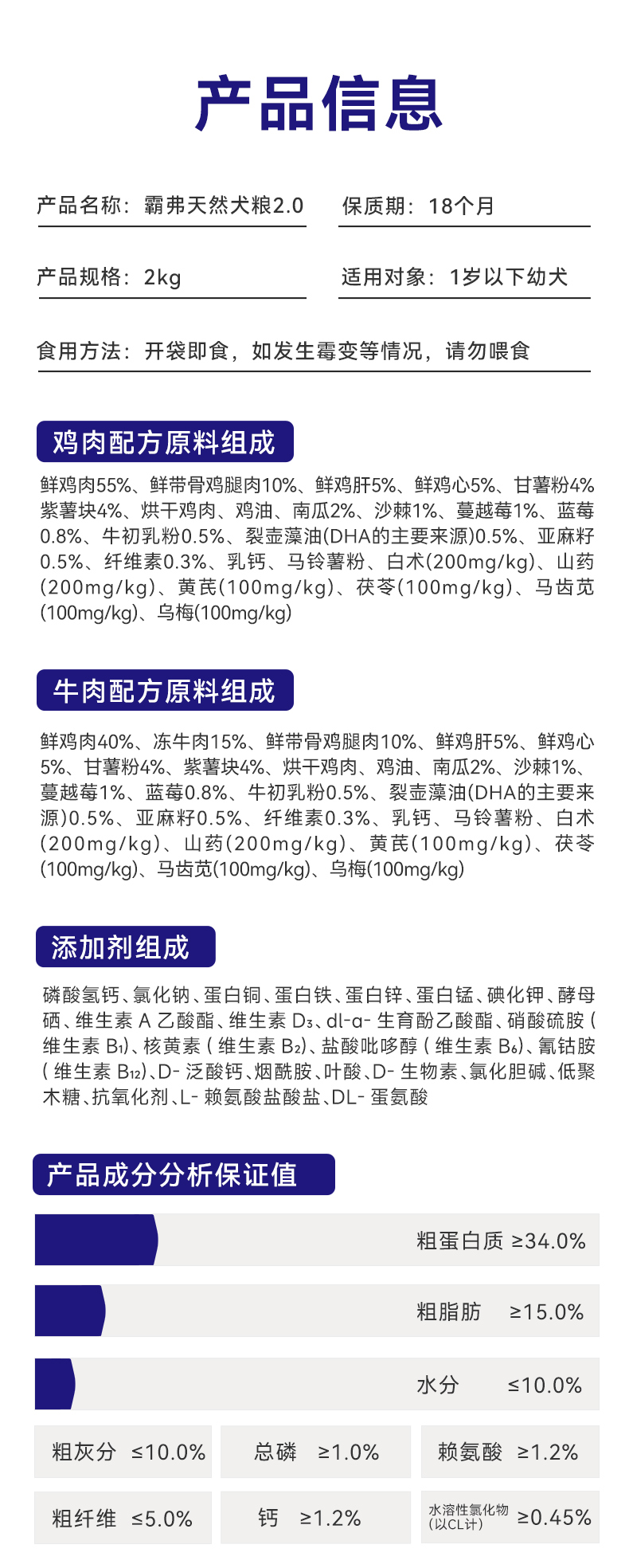 霸弗丛林食谱天然幼犬粮