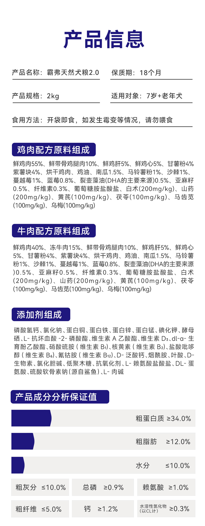 霸弗丛林食谱天然7+成犬粮